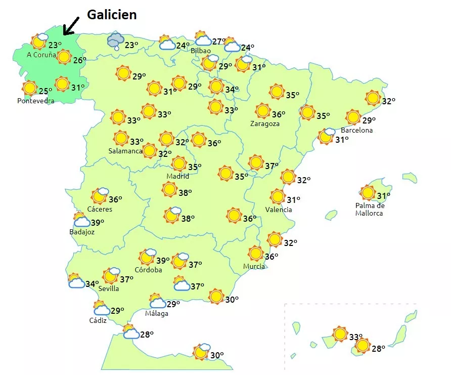 Wetter in galicien