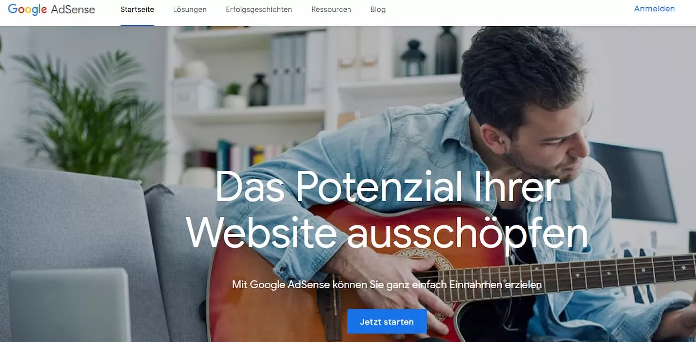 Google Adsence für Monetizierung der Website